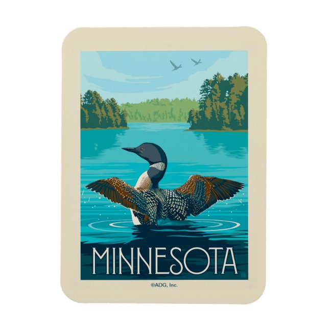 Magnet Flexible Minnesota | Loon (Vertical)