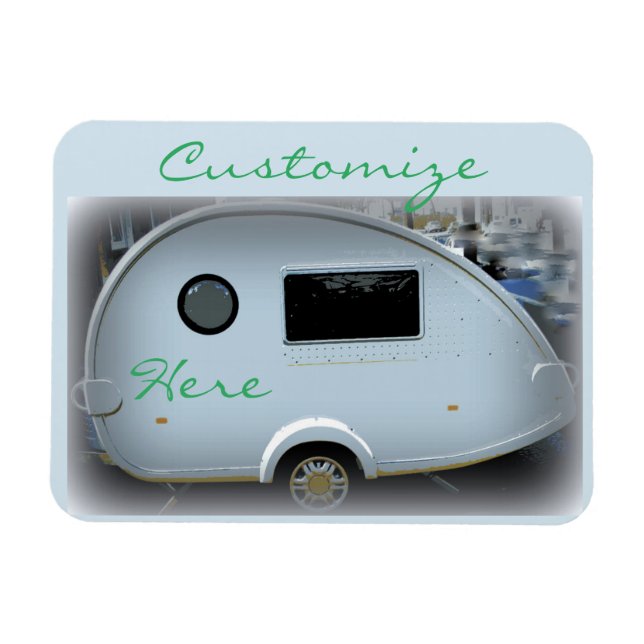 Magnet Flexible Minuscule caravane en larme de maison Thunder_Cove (Horizontal)