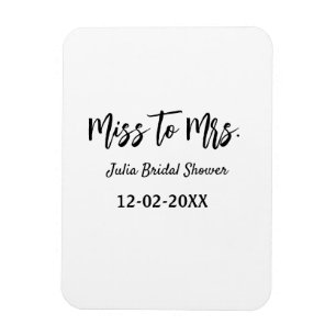Magnet Flexible Miss à Mrs enterrement de vie de jeune fille éléga