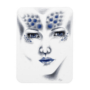 Magnet Flexible Miss Univers Belle Alien Femme Art original