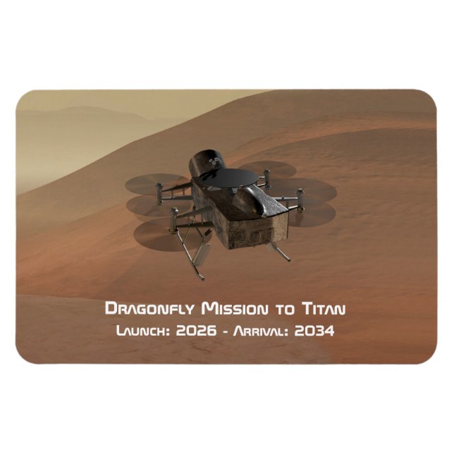 Magnet Flexible Mission libellule à Titan (Horizontal)