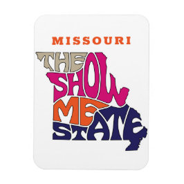 Magnet Flexible Missouri State Surnom Word Art