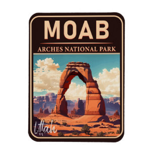 Magnet Flexible Moab Utah Vintage Sunset Arches Aventure en plein 