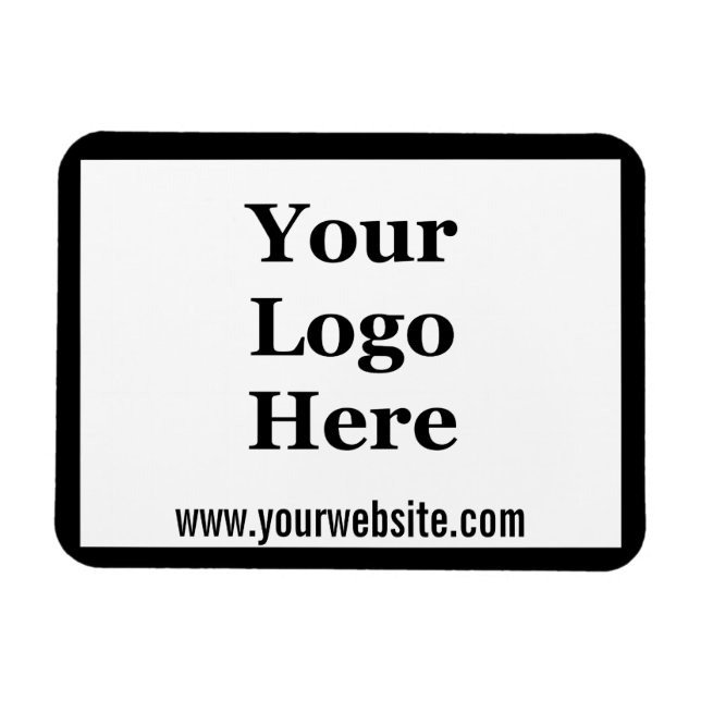 Magnet Flexible Modèle : Black & White Website et votre logo ici (Horizontal)