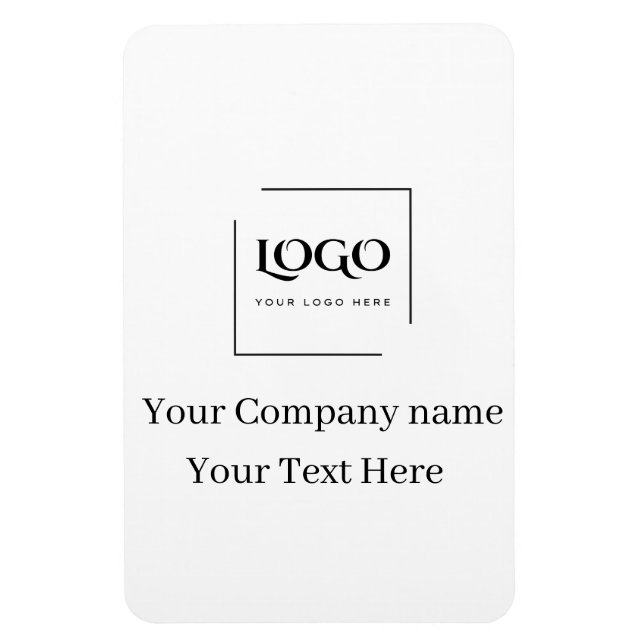 Magnet Flexible Modèle de logo personnalisé élégant (Vertical)