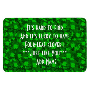Magnet Flexible Modern Four Leaf Clover Floral