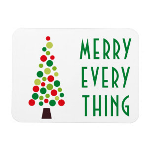 Magnet Flexible Modern Merry Everything  Holiday Tree  