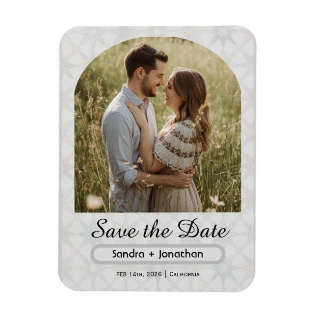 Magnet Flexible Modern Minimalist Arched Photo personalized (Vertical)