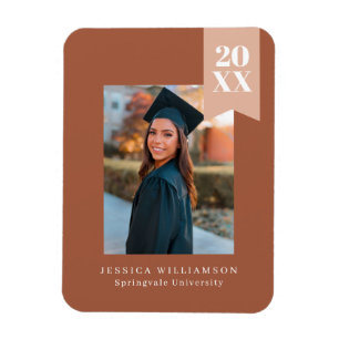 Magnet Flexible Modern Minimalist Terracotta Ribbon Grad Photo A