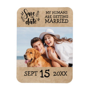 Magnet Flexible Modern Script Couple photo mariage Enregistrer la 