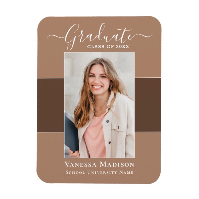 Magnet Flexible Moderne | Elegant 1 photo Grad Faire-part (Vertical)