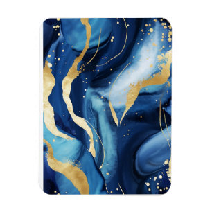 Magnet Flexible Moderne élégant marbre bleu marine marbre motif ch
