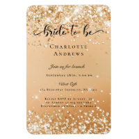Moderne, Glitter Bride to be Invitation Aimant