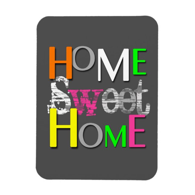 Magnet Flexible Moderne tendance Colorful Home Sweet Home (Vertical)