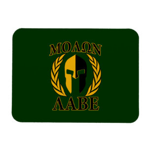 Magnet Flexible Molon Labe Laurels Spartan Forest Décor vert