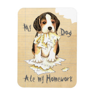 Magnet Flexible Mon Beagle A Mangé Mes devoirs