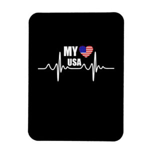 Magnet Flexible Mon Coeur Appartient Aux États-Unis Le 4 Juillet