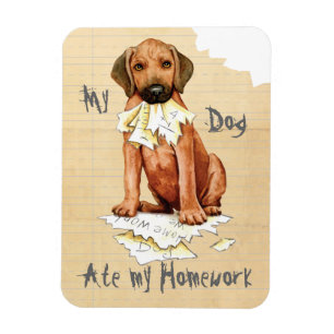 Magnet Flexible Mon Rhodesian Ridgeback a mangé mon aimant de trav