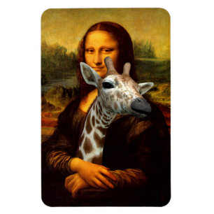 Magnet Flexible Mona Lisa aime les girafes