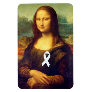 Magnet Flexible Mona Lisa Au Ruban Blanc