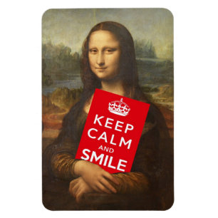 Magnet Flexible Mona Lisa Gardez Le Calme Et Le Sourire