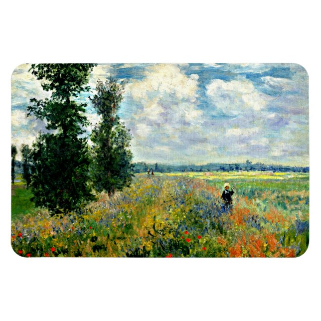 Magnet Flexible Monet - Champ de pavot, Argenteuil, Art impression (Horizontal)