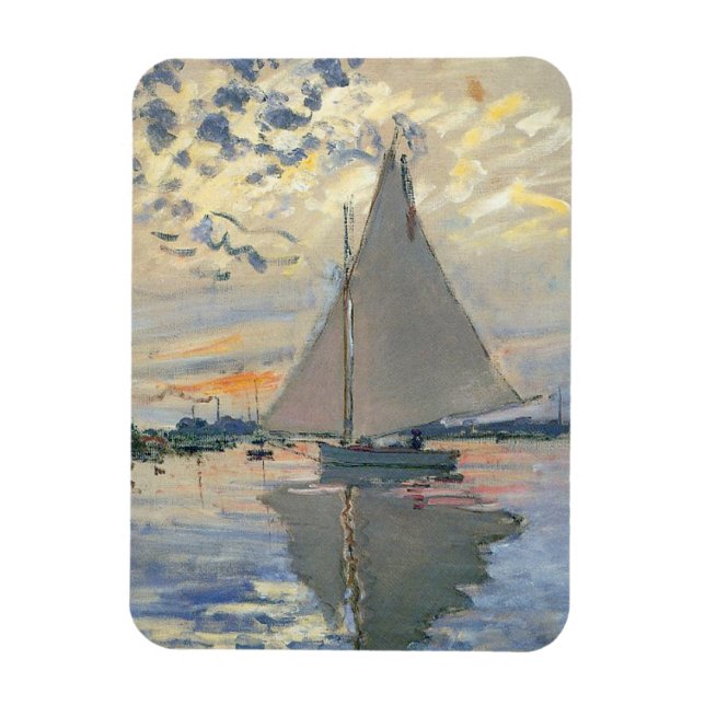 Magnet Flexible Monet Sailboat Français Impressionnisme Art classi (Vertical)