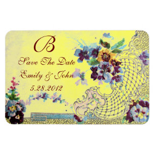 Magnet Flexible MONOGRAM ROMANTİCA, Enregistrer La Date