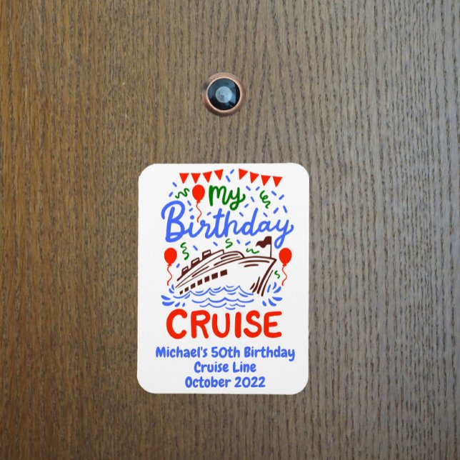 Magnet Flexible Monogramme de croisière d'anniversaire Porte Cabin (Créateur téléchargé)
