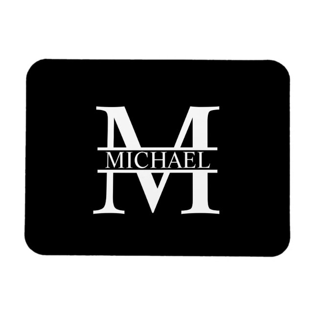 Magnet Flexible Monogramme et nom personnalisés (Horizontal)