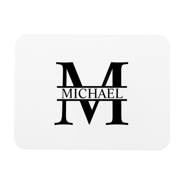 Magnet Flexible Monogramme et nom personnalisés (Horizontal)