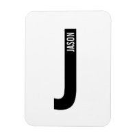 Monogramme et nom personnalisés gras modernes