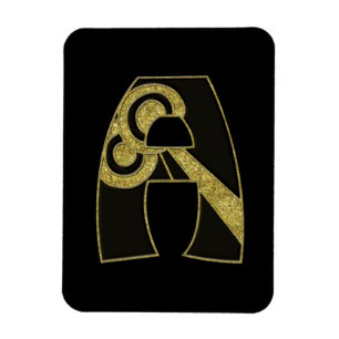 Magnet Flexible monogramme rétro - A