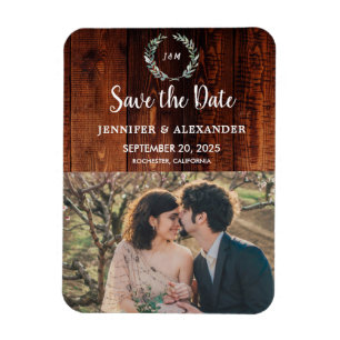 Magnet Flexible Monographie en bois de grange rustique, photo Enre