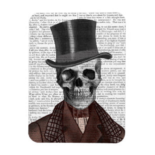 Magnet Flexible Monsieur squelettique et casquette supérieur