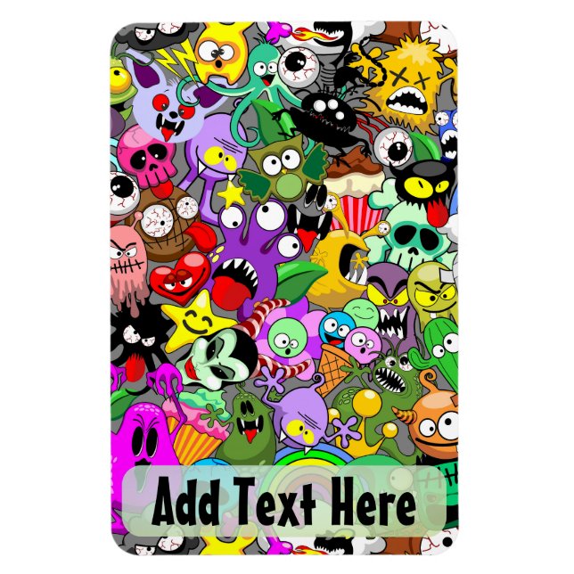 Magnet Flexible Monstres caractères mignons Motif d'Halloween (Vertical)
