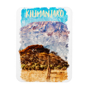 Magnet Flexible Mont Kilimandjaro Tanzanie Voyage Afrique