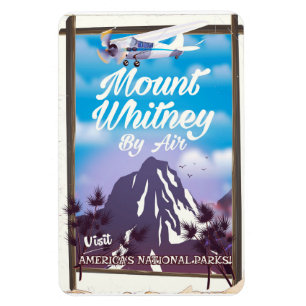 Magnet Flexible Mont Whitney, Affiche de voyage classique en Calif