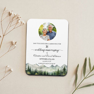 Magnet Flexible Montagne Pin 76 Save the Date Anniversaire de Mari