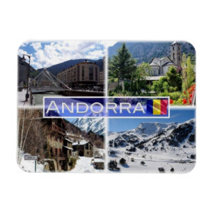 Magnet Flexible montagnes de l'Andorre AD -