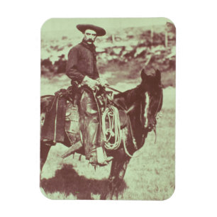 Magnet Flexible Montana Cowboy, vers 1880 (photo b/w)