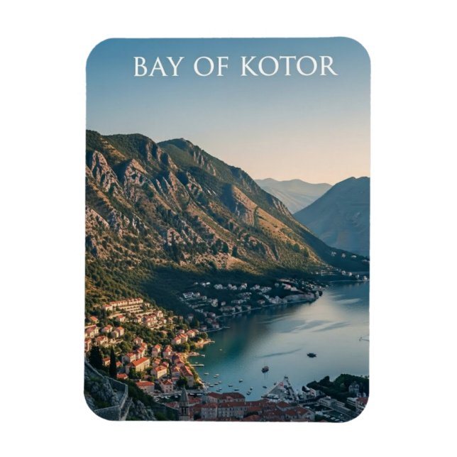 Magnet Flexible Montenegro Bay of Kotor Travel (Vertical)