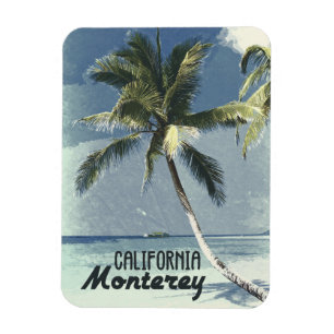 Magnet Flexible Monterey California Vintage Beach Travel Art