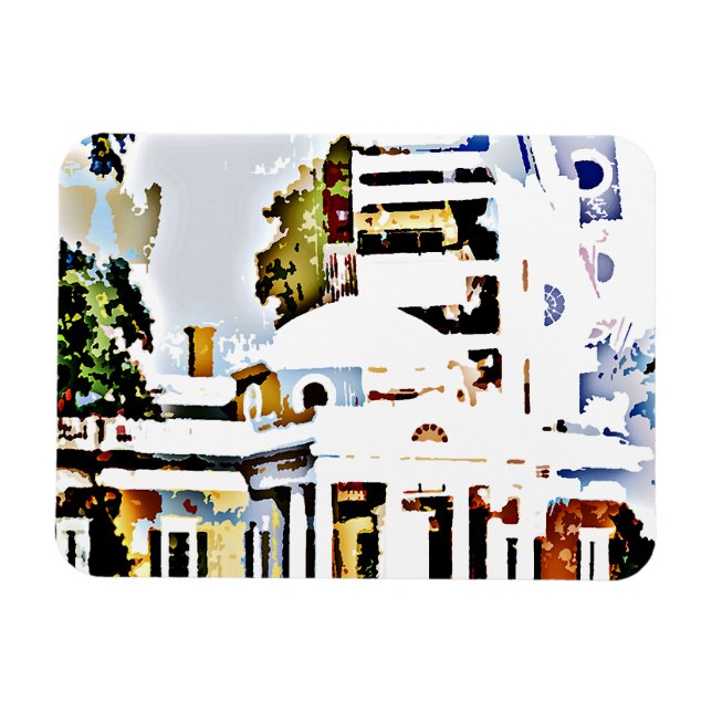 Magnet Flexible Monticello - Maison de Thomas Jefferson en Virgini (Horizontal)