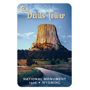 Magnet Flexible Monument national de la tour Devils Wyoming Waterc