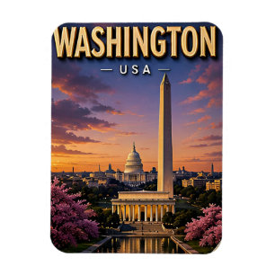 Magnet Flexible Monuments du Capitole de Washington DC Skyline
