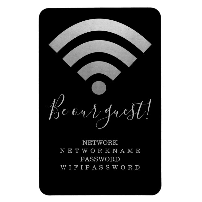 Magnet Flexible Mot de passe Wifi et réseau personnalisé (Vertical)