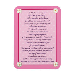Magnet Flexible Mother's Day Poem