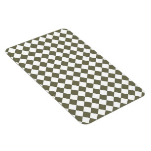 Magnet Flexible Motif à carreaux diamantés vert mousse