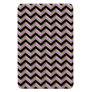 Magnet Flexible Motif Amethyst Gold Black Zigzag